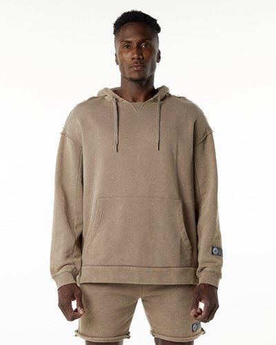 Alphalete Heavyweight Washed Terry Hoodie Smokey Quartz | 091HSLGTU