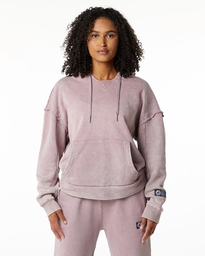Alphalete Heavyweight Washed Terry Hoodie Pinkki | 430JBZEQI