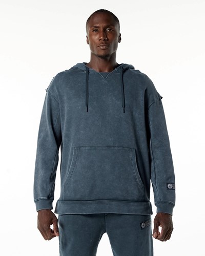 Alphalete Heavyweight Washed Terry Hoodie Sininen | 579QILPZB