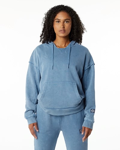 Alphalete Heavyweight Washed Terry Hoodie Sininen | 703ABMOQX