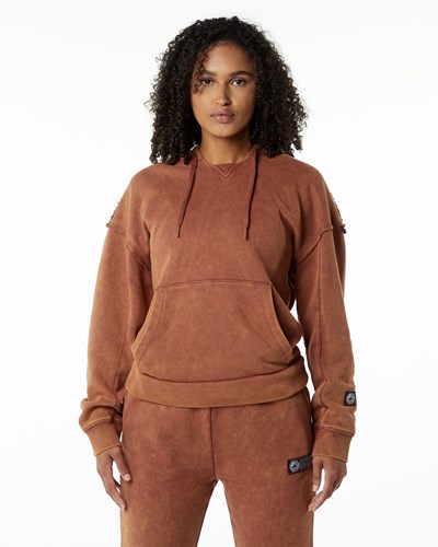 Alphalete Heavyweight Washed Terry Hoodie Bloodstone | 740EUIPRN