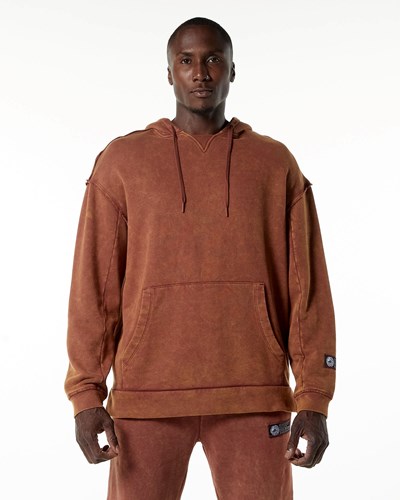 Alphalete Heavyweight Washed Terry Hoodie Bloodstone | 798VZNEDM