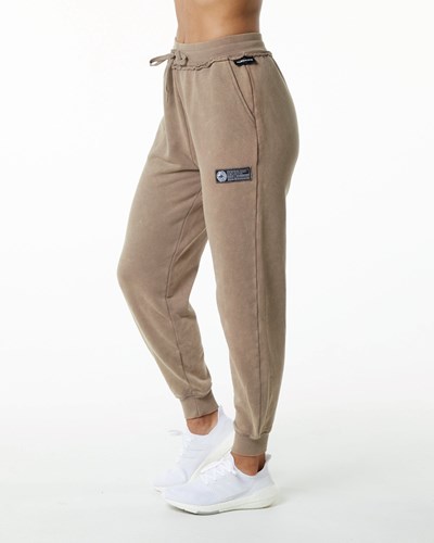 Alphalete Heavyweight Washed Terry Jogger Smokey Quartz | 038ZFEGRQ
