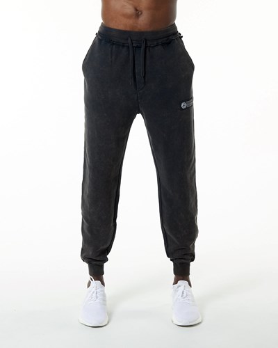 Alphalete Heavyweight Washed Terry Jogger Onyx | 051MGVHOW