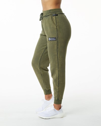 Alphalete Heavyweight Washed Terry Jogger Vihreä | 107NVIAMT