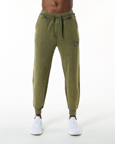 Alphalete Heavyweight Washed Terry Jogger Vihreä | 681KCNBHP