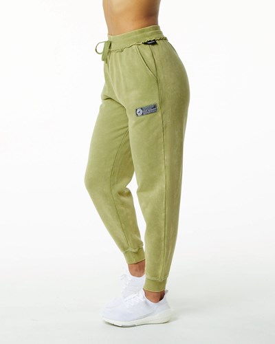 Alphalete Heavyweight Washed Terry Jogger Vihreä | 934EPWDVF