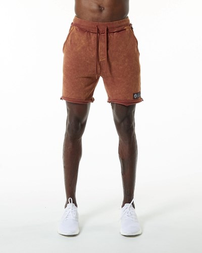 Alphalete Heavyweight Washed Terry Lyhyt Bloodstone | 216ADBZLY