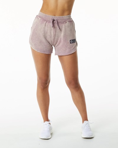 Alphalete Heavyweight Washed Terry Lyhyt Pinkki | 645RMSCOX