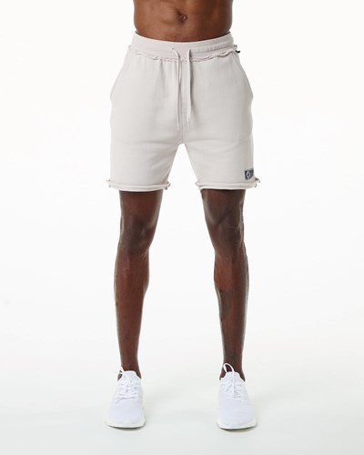 Alphalete Heavyweight Washed Terry Lyhyt Moonstone | 689ACIWOM