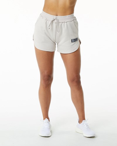 Alphalete Heavyweight Washed Terry Lyhyt Moonstone | 694ZOWJYE