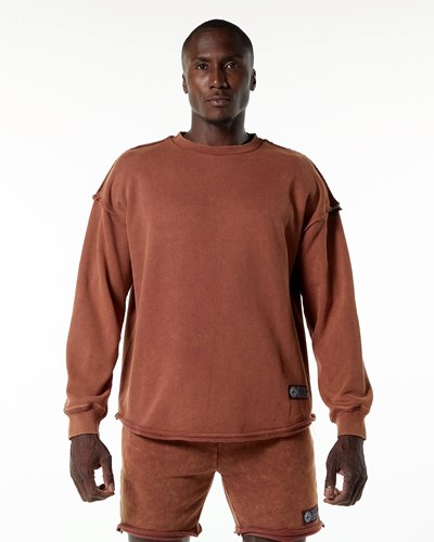 Alphalete Heavyweight Washed Terry Pullover Bloodstone | 359RESNFW