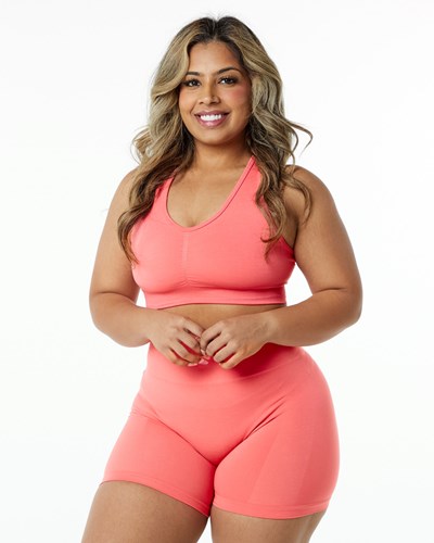 Alphalete High-Impact Seamless Sports Bra Pinkki | 179PLTZVE