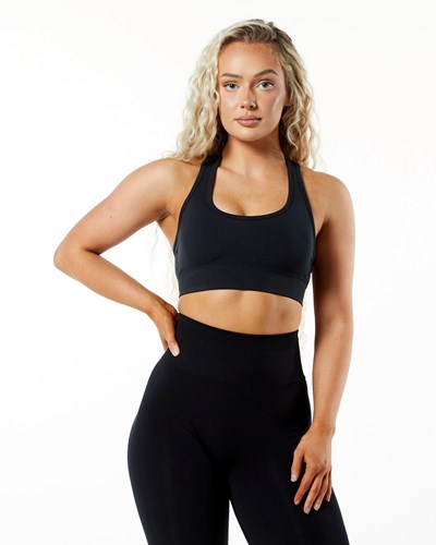 Alphalete High-Impact Seamless Sports Bra Mustat | 270ORVMTN