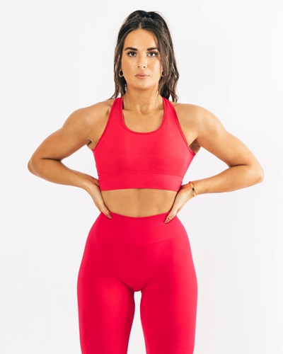 Alphalete High-Impact Seamless Sports Bra Pinkki | 312UJAFQB