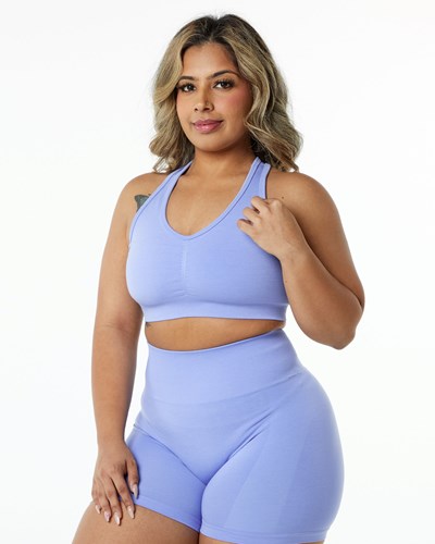 Alphalete High-Impact Seamless Sports Bra Digital Violet | 402DWOXPU