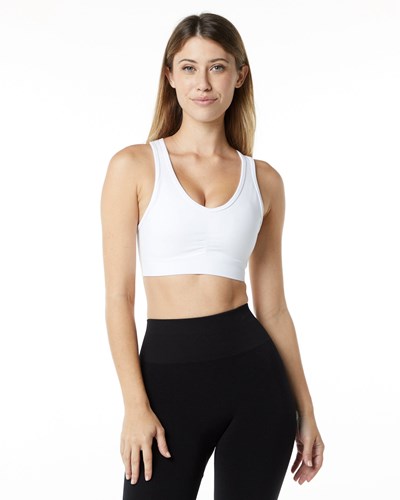 Alphalete High-Impact Seamless Sports Bra Valkoinen | 706TVDKUF