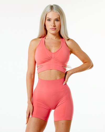 Alphalete High-Impact Seamless Sports Bra Pinkki | 957QYVWBJ