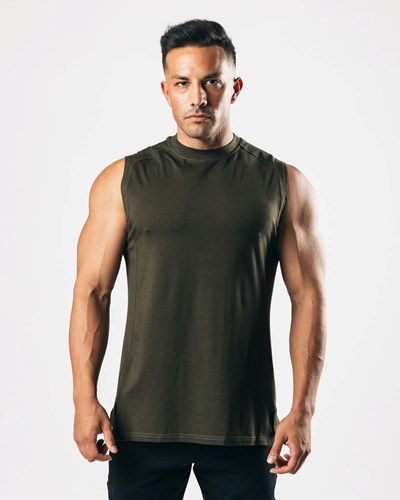 Alphalete High-Neck Premium Cutoff Espresso | 142SVXTEQ