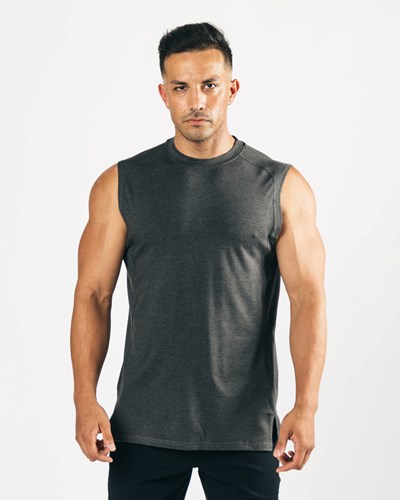 Alphalete High-Neck Premium Cutoff Mustat | 706KDBXTR