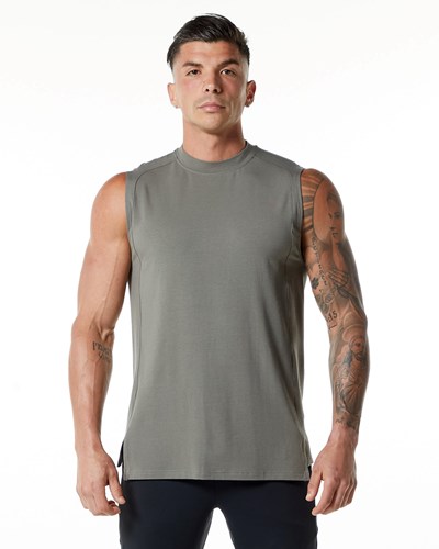 Alphalete High-Neck Premium Tank Harmaat | 457FGPELC