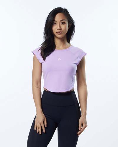 Alphalete High Performance Lyhyt Sleeve Crop Tee Laventeli | 205LGWSAV