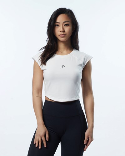 Alphalete High Performance Lyhyt Sleeve Crop Tee Resin | 847BKROTU