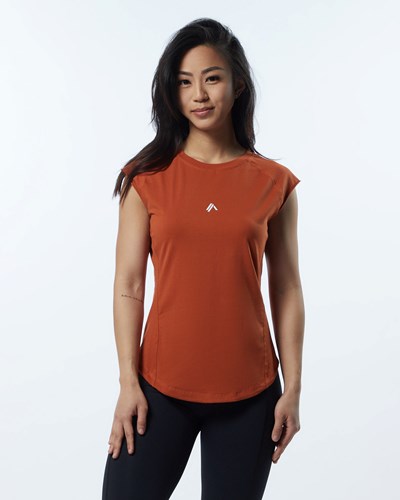 Alphalete High Performance Lyhyt Sleeve Tee Sour Tangerine | 902LRYZHG