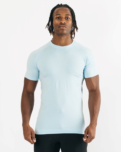 Alphalete High Performance Seamless Lyhyt Sleeve Tee Sininen | 095PXLKNQ