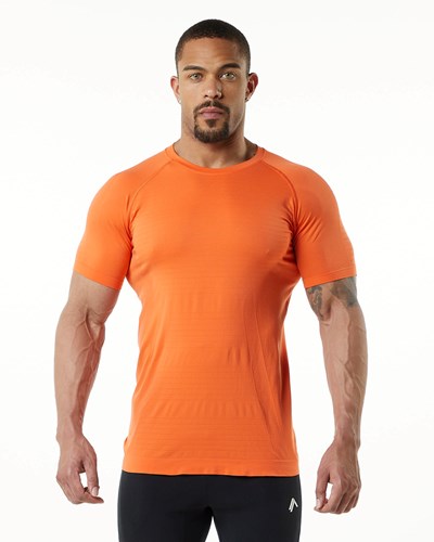 Alphalete High Performance Seamless Lyhyt Sleeve Tee Faded Strawberry | 167CWVZSA