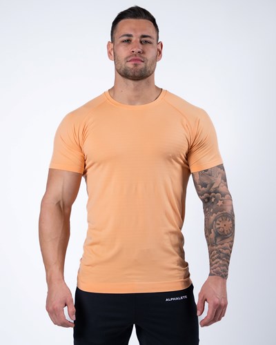 Alphalete High Performance Seamless Lyhyt Sleeve Tee Koralli | 281HIVPRZ
