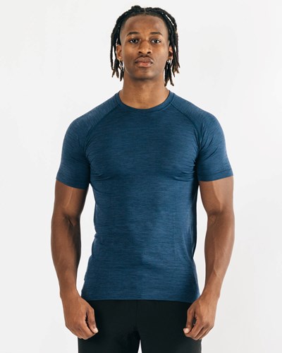 Alphalete High Performance Seamless Lyhyt Sleeve Tee Laivastonsininen | 384OAEVGN