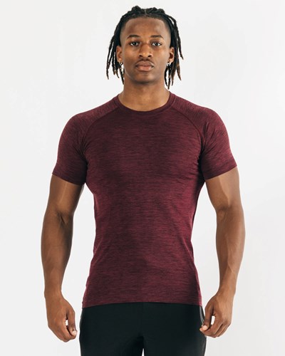 Alphalete High Performance Seamless Lyhyt Sleeve Tee Mustat | 836GDOFJE