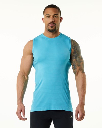 Alphalete High Performance Seamless Tank Faded Ocean | 381HILEDX