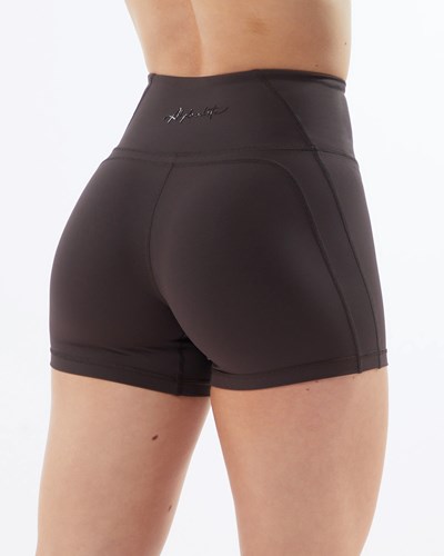 Alphalete High-Waisted Medium Compression 4" Lyhyt Harmaat | 452ZGKICL