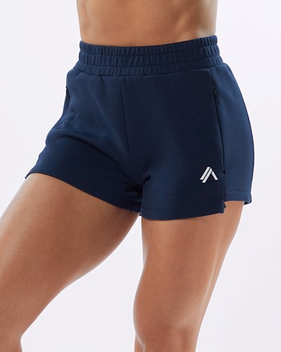 Alphalete Interlock Knit 3.5" Lyhyt Laivastonsininen | 452LMNDGP