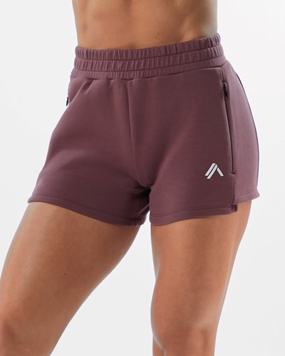 Alphalete Interlock Knit 3.5" Lyhyt Mauve | 418TGEOUK