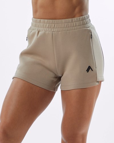 Alphalete Interlock Knit 3.5" Lyhyt Tan | 418UERBYL