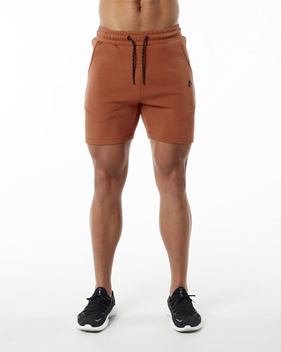 Alphalete Interlock Knit 6" Lyhyt Brick | 764MHNESA