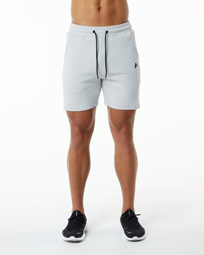 Alphalete Interlock Knit 6" Lyhyt Harmaat | 856ZOEHFR