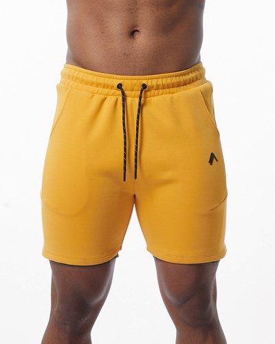 Alphalete Interlock Knit 6" Lyhyt Keltainen | 275PTORJB