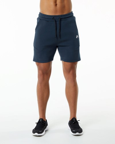 Alphalete Interlock Knit 6" Lyhyt Laivastonsininen | 305RAFDQS