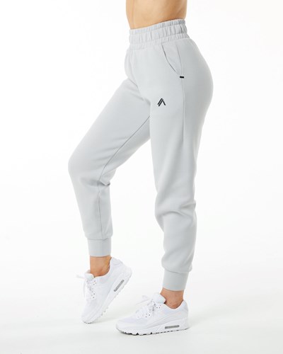 Alphalete Interlock Knit Cuffed Jogger Harmaat | 586CHXFRD