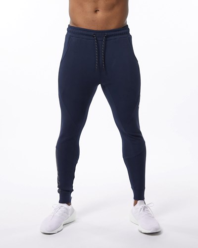 Alphalete Interlock Knit Cuffed Jogger Laivastonsininen | 362DCKYGM