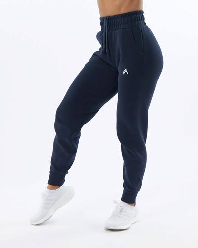Alphalete Interlock Knit Cuffed Jogger Laivastonsininen | 916DYHQSB