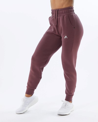 Alphalete Interlock Knit Cuffed Jogger Mauve | 072TGCJZE