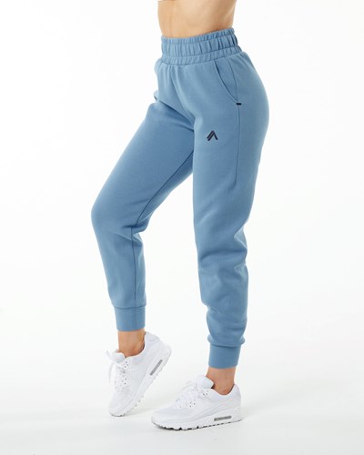 Alphalete Interlock Knit Cuffed Jogger Sininen | 836HGFZTE