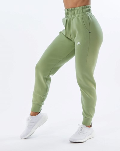 Alphalete Interlock Knit Cuffed Jogger Vaaleanvihreä | 514ATIZCX