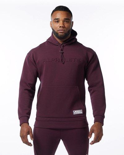 Alphalete Interlock Knit Hoodie Merlot | 823YMAGTW