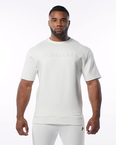 Alphalete Interlock Knit Pullover Kerma | 621KBCPOF